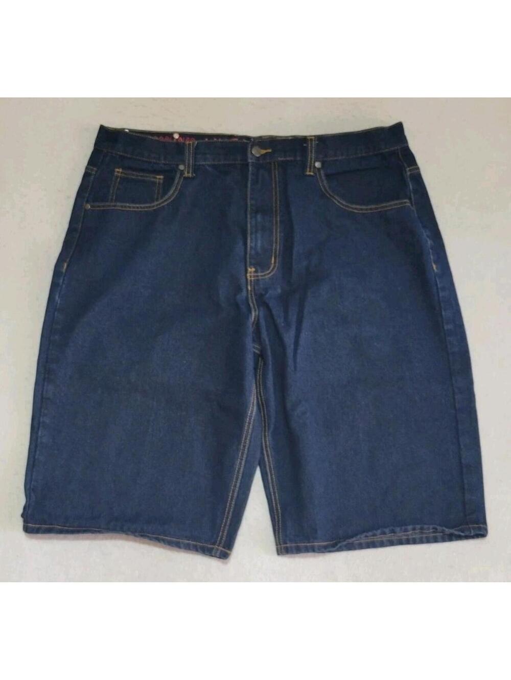 Linea Uomo Men’s 40 Relaxed Straight Jean Shorts Medium Wash